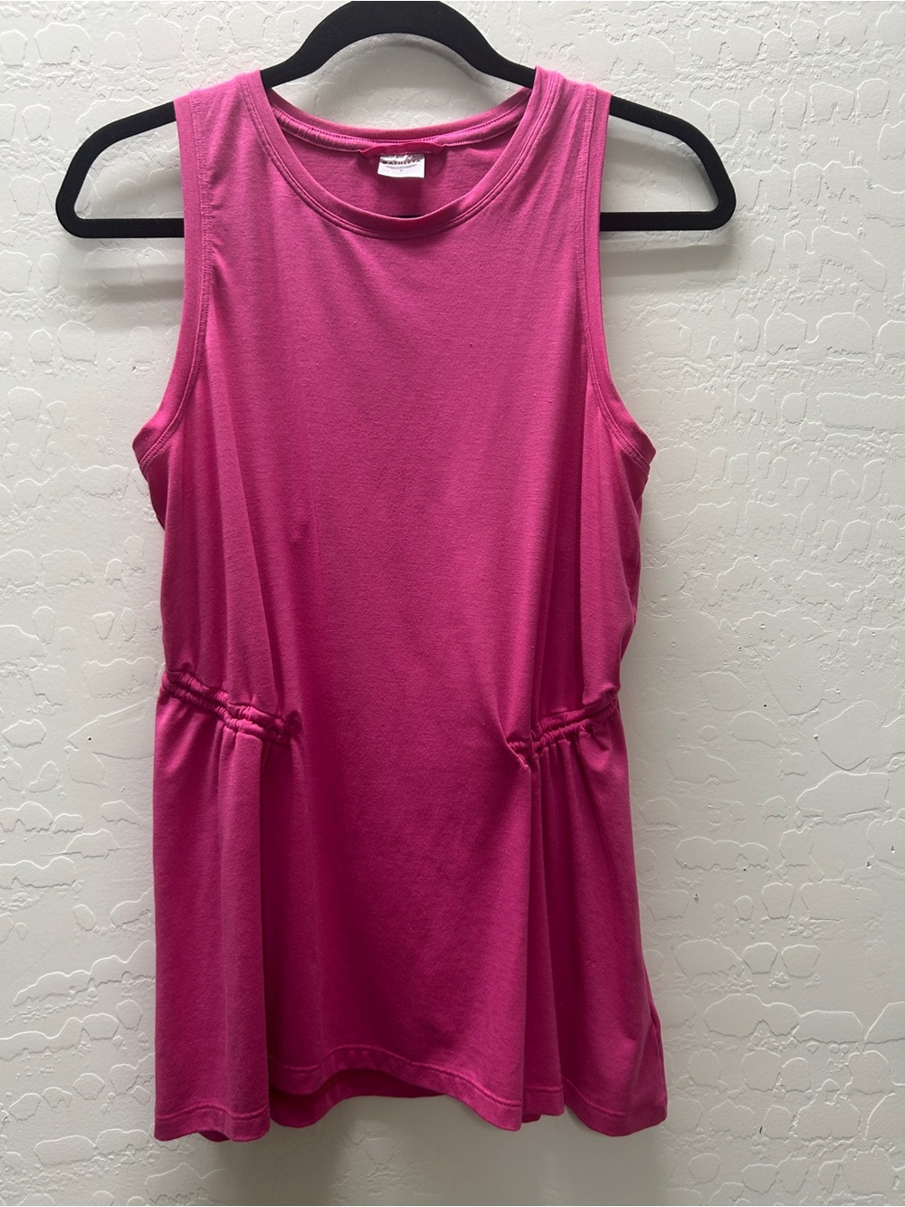 Athleta Sleeveless Pink Gathered-Waist Tank Top